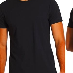 CUTS  Split Hem Crew Neck Size L Black T-Shirt NWOT Pyca Pro